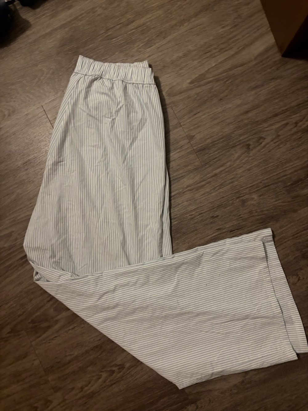 Hollister Striped White and Blue Pants